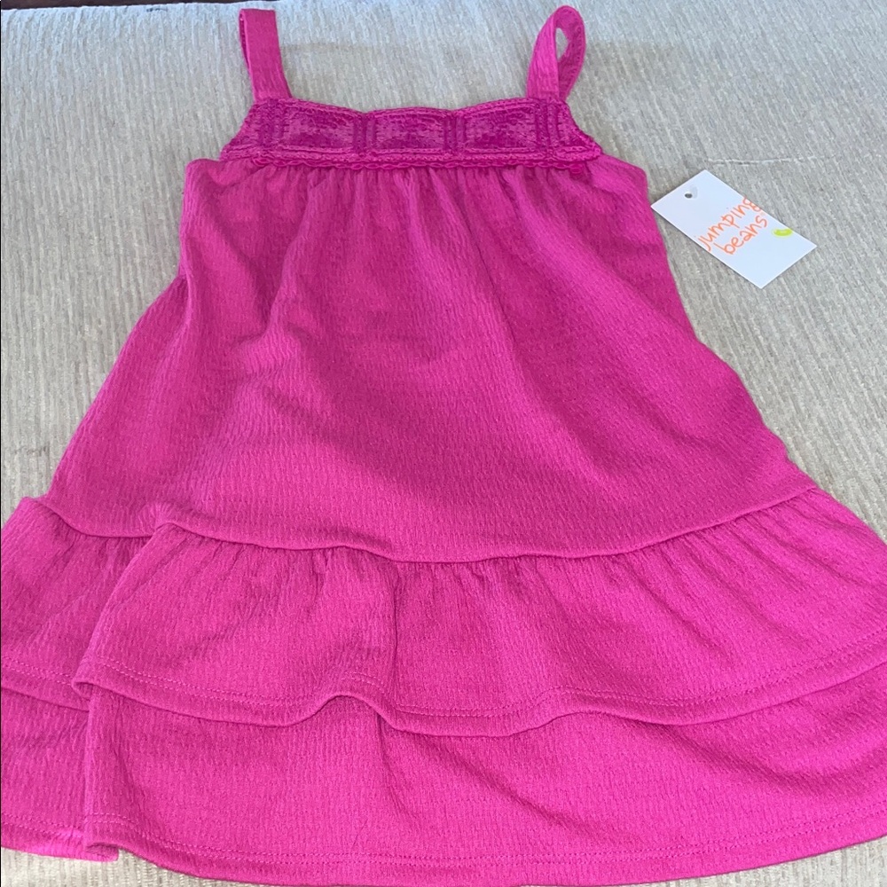 Jumping Beans Fuchsia Tiered Kids Dress